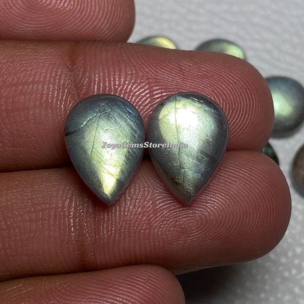 100% Natural Labradorite ~ Pear Shape Cabochon ~ Size - 8x10 To 20x30 Mm. ~ AAA Quality Labradorite Loose Gemstone ~ For Making Jewelry.!!