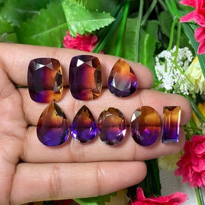 Top Quality - Doublet Glass Lot - Cut Stone Lot - Mix Shape Lot - Loose Stone Lot - Faceted Glass Stone Lot - For Making Jewelry - 8 PCS