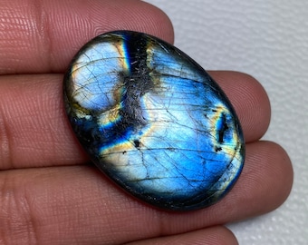 AAA+ Grade Quality Labradorite Oval Shape Cabochon Size - 26x37x7 Mm. At Very Cheap Price Gemstone For Making Silver & Wire Wrap Jewelry.!!