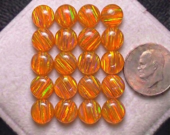 Lab-Created Gilson Opal Round Cabochon for Jewelry Making (5mm-15mm)