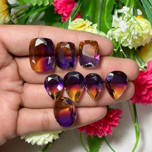 Doublet Glass Lot - Cut Stone Lot - Mix Shape Lot - Faceted Doublet Lot - At Discounted Price - Polished Stone - Glass Stone Lot - 8 PCS