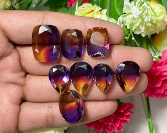 Faceted Doublet Glass Gemstone Lot Beautiful Mix Shape - Size Cut Stone Lot Both Side Handmade Polish Loose Stone For Making Jewelry Lot