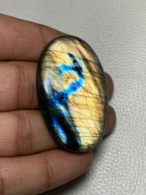 Vibrant Excellent Both-side Flashy Rainbow Labradorite Palm, with