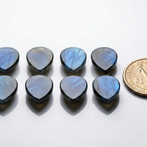 Cabujón de pera de labradorita con destello azul AAA • Piedra preciosa natural para joyería • Piedras sueltas al por mayor imagen 6