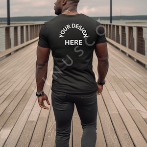 Black Male Model Mockup, Mens Mockup, Bella Canvas 3001 Mockup Male, Male Tshirt Mockups, Mens Tshirt Mockup, African American Mockup