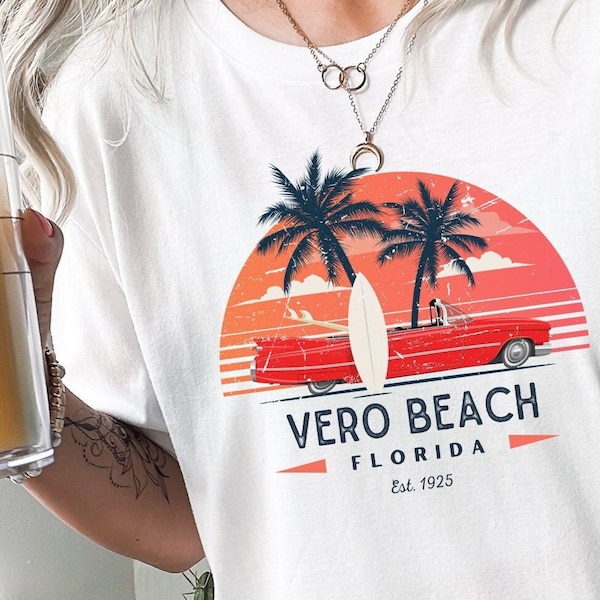 Vero Beach TShirt, Vero Beach Florida, Florida Shirt, Vero Beach Gift, Vero Beach Souvenir, Vintage Retro Shirt