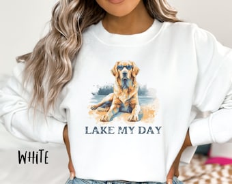 Golden Retriever Lake Life Sweatshirt, Dog Shirt, Lake Shirt, Dog Life Shirt, Golden Retriever Shirt, Dog Lover Shirt, Lake Lover, Dog Lover