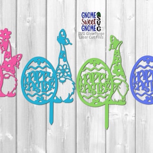 Frohe Ostern Wichtel SVG - Glowforge Dateien - Laser Cut Dateien - CNC Dateien - Wichtel SVG - Osterei - Ostern Svg