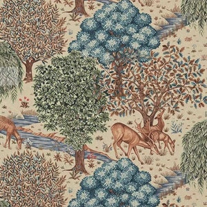 Morris & Co. The Brook Tapestry Furnishing Fabric Linen 1.2m Length by 1.4m RRP 109 per meter William Morris Cushions Read Description