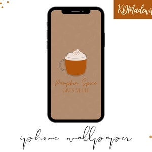 Pumpkin Spice iPhone wallpaper, fall neutral phone background