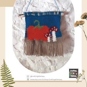 Pumpkin Toadstool Wall Hanging - PDF Crochet Pattern