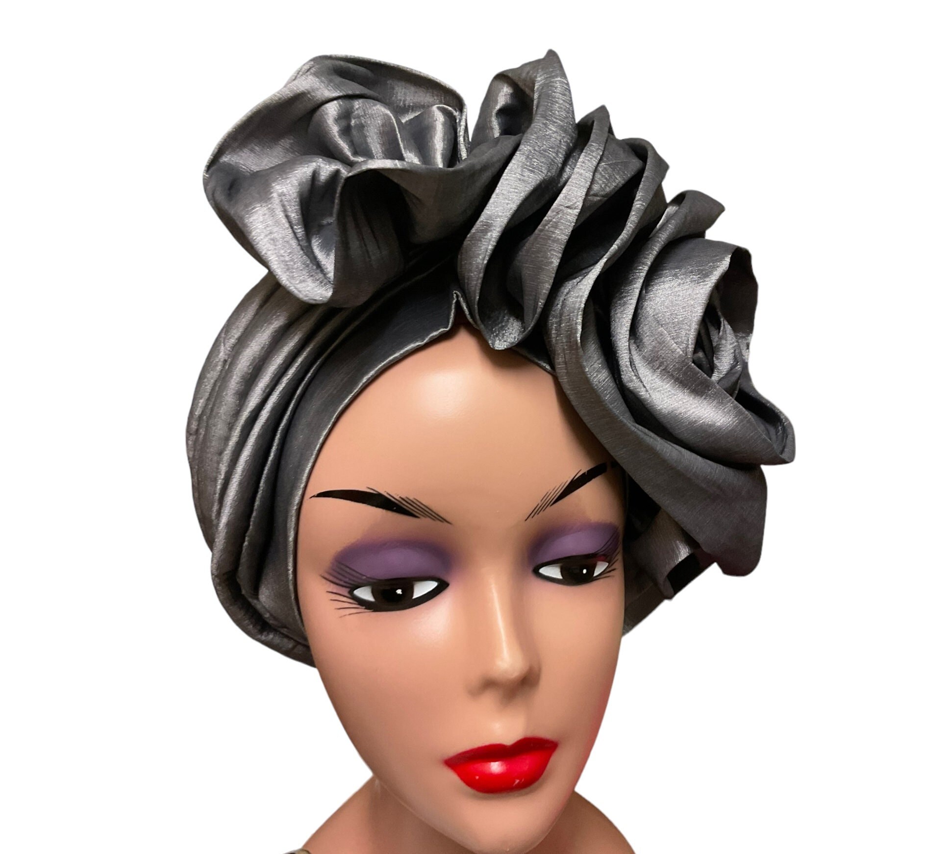 Chapeau Turban Femme Fait Main En Soie Brute – Élégant Et Personnalisable