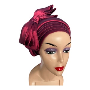 Cravate africaine autogele, chapeau Nigeria Gele, chapeau turban pré-noué pour dames, enveloppement de tête à noeuds multiples, foulard prêt à porter