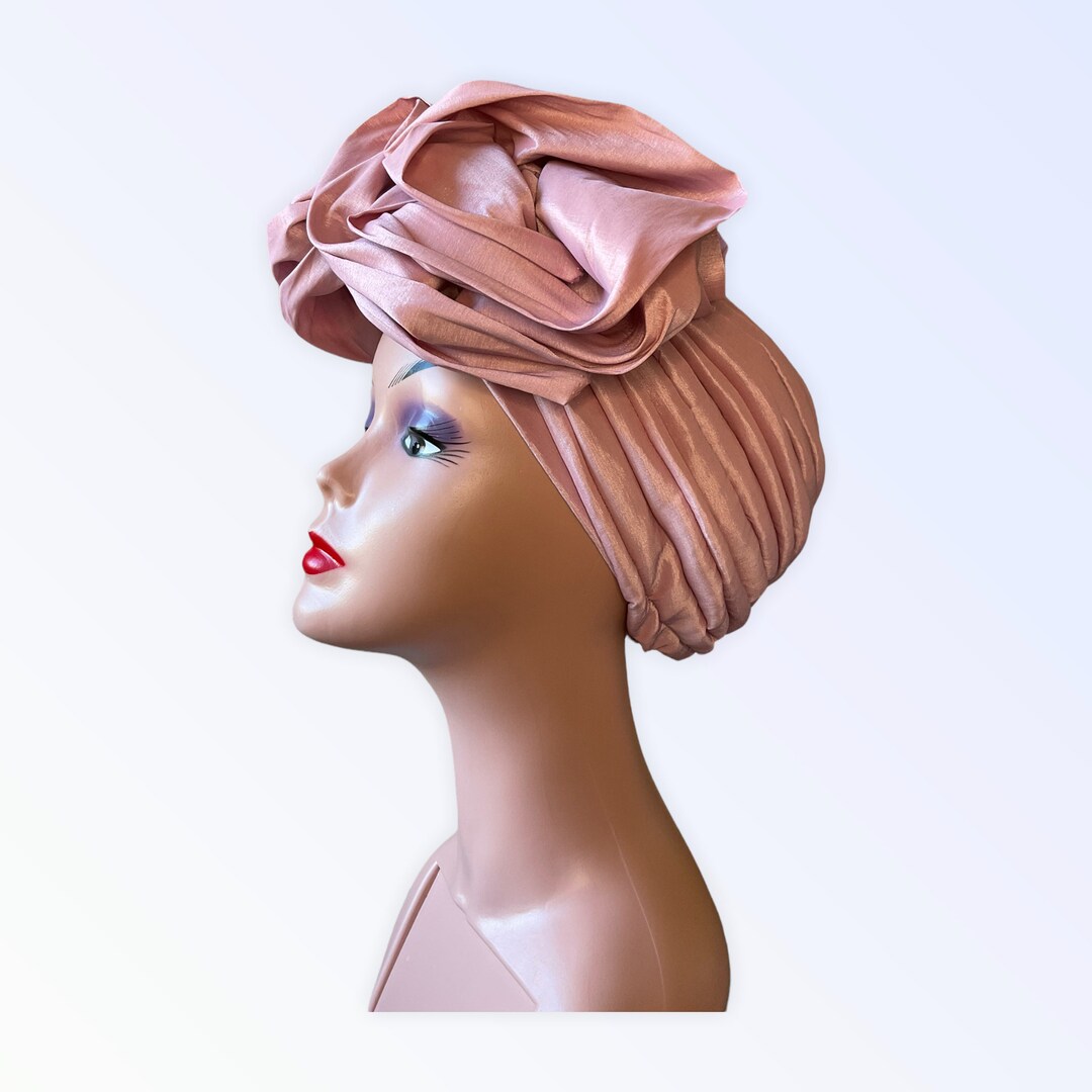 Turbante con doppio fiocco pre-annodato per donna Turbante Auto