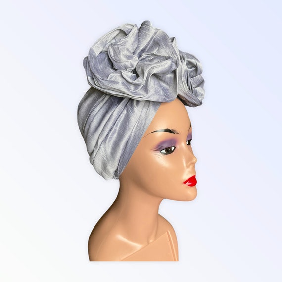 Gray and Silver Geometric Headwrap/ Gèlè

GEL11 0326 Traditional wedding autogele, pretied headwrap/headgear  main image 4