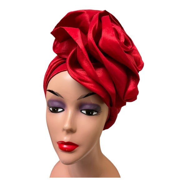 Pre tied Turban Hat for Ladies | Side Bow Head wrap.