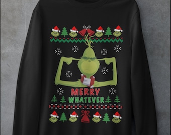 Funny Christmas Sweater Grinch Ugly Christmas Sweater Unisex Christmas Outfit Meme Xmas Pullover