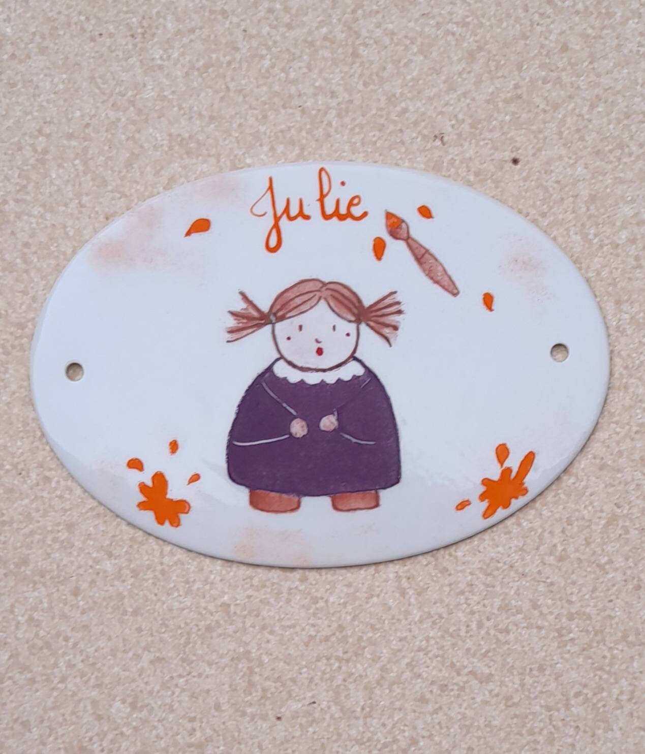 Plaque en Porcelaine Pour Chambre