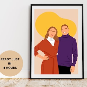 Custom Minimalist Digital Portrait Faceless Illustration ASAP- Gif, Digital Art Printable Art Profile Picture Personalized Gift