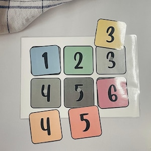 Aprendendo com flashcards A4 para aprender números | Brinquedo educativo para as crianças praticarem números e contagem