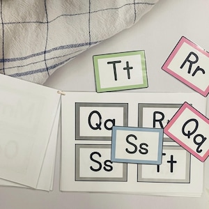 Cartões de aprendizagem A4 para letras Aprendizagem e Crianças - material educativo para pré-escola e ensino fundamental