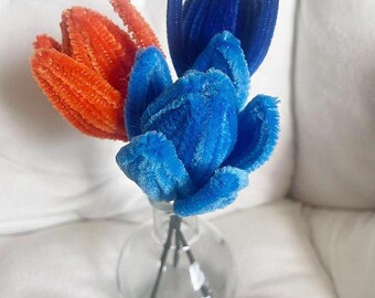 Artificial Flowers Tulips - Lifelike Artificial Flowers Set, High Quality Faux Tulips, Ideal Decoration for Home & Weddings