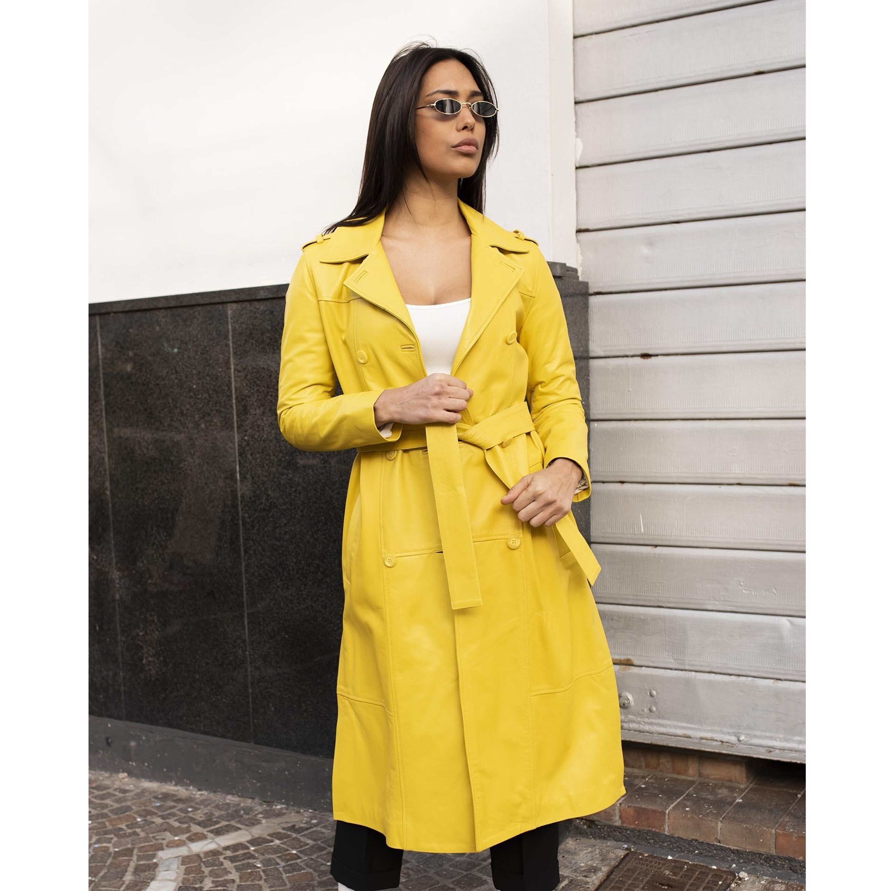 Yellow Trench Coat - Etsy UK