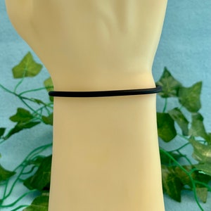 Black Bracelet | Simple Style Rubber Wrist Band | Stacker Bracelet | Gift for Him | Gift for Her