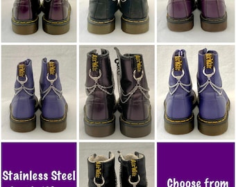 Dr Martens Stainless Steel Double Wrap Chains | 7 Styles | DM Boot Accessories | Air Wair Chains | Doc Chains |  Alt Boot Chains