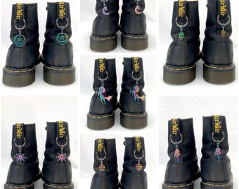 DR MARTENS AIR Wair Heavy Black Leather Ankle Combat Boots Size