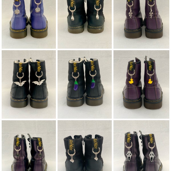 Dr Martens Charms | 9 Styles | Doc Charms | DM Boot Shoe Accessories | Boot Accessories | 1460 Jewellery | Air Wair Charms | Doc Tag