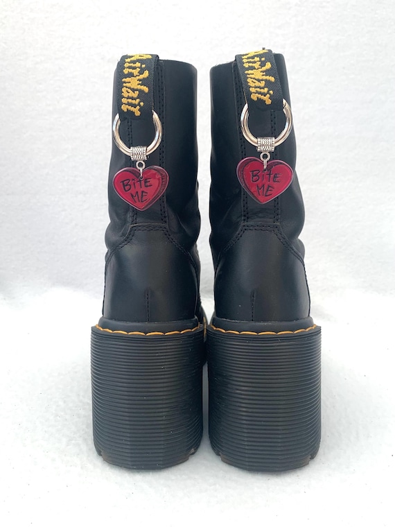 BITE ME Heart Boot Charms for Doc Martens Charms for Docs Dr Marten Charms Doc Charms