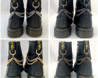 Dr Martens Lightweight Double Wrap Chains | Aluminium Chain 4 Colours | DM Boot Accessories | DM Jewellery | Doc Chains |  Alt Boot Chains