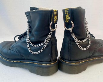 Dr Martens Chunky Double Outer Chains | Stainless Steel | DM Boot Accessories | Air Wair Chains | Doc Chains |  Alt Boot Chains