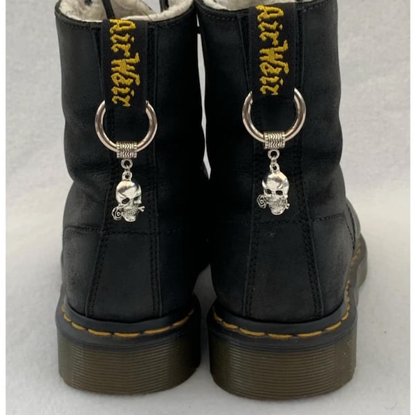 Skull with Rose Boot Charms for Doc Martens Charms for Docs Dr Marten Charms Doc Charms