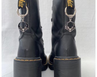 Black & Silver Bat Boot Charms for Doc Martens Charms for Docs Dr Marten Charms Doc Charms