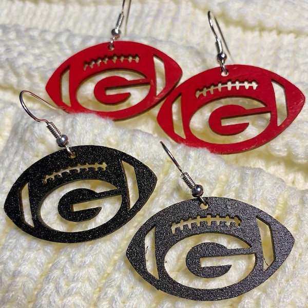 Georgia Football Earrings