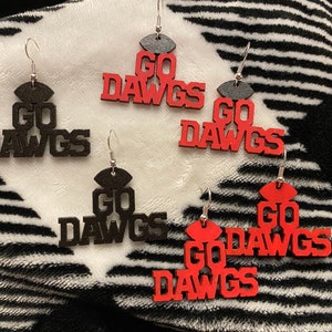 Go Dawgs Football Earrings