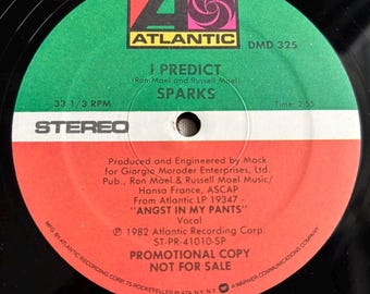 Sparks I Predict 12" Single Vinyl Record Promo VG+