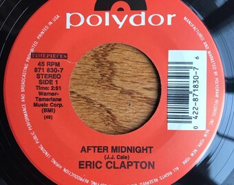 Eric Clapton After Midnight / Let It Rain 7” 45 RPM Vinyl Record NM-