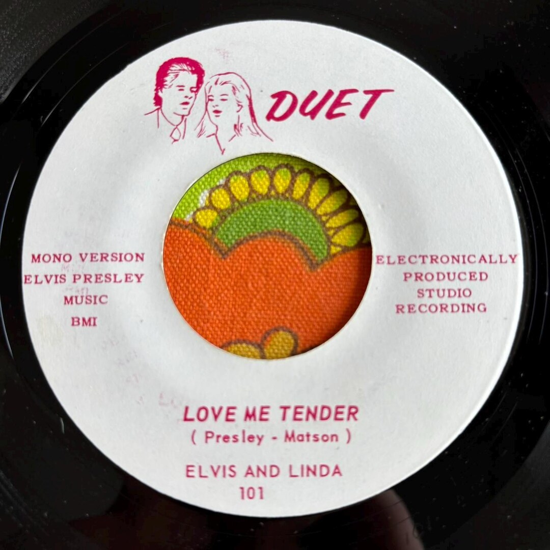 Elvis Presley Linda Ronstadt Love Me Tender 7" 45 RPM Vinyl Record G+ ...