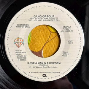 Gang Of Four I Love A Man In Uniform Stereo/Mono 7&quot; 45 RPM Vinyl Record Promo VG