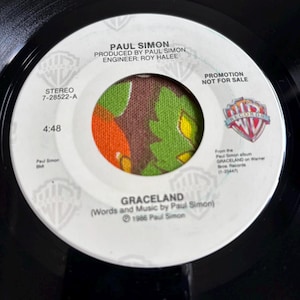 Paul Simon Graceland 7&quot; 45 RPM Vinyl Record Promo VG+