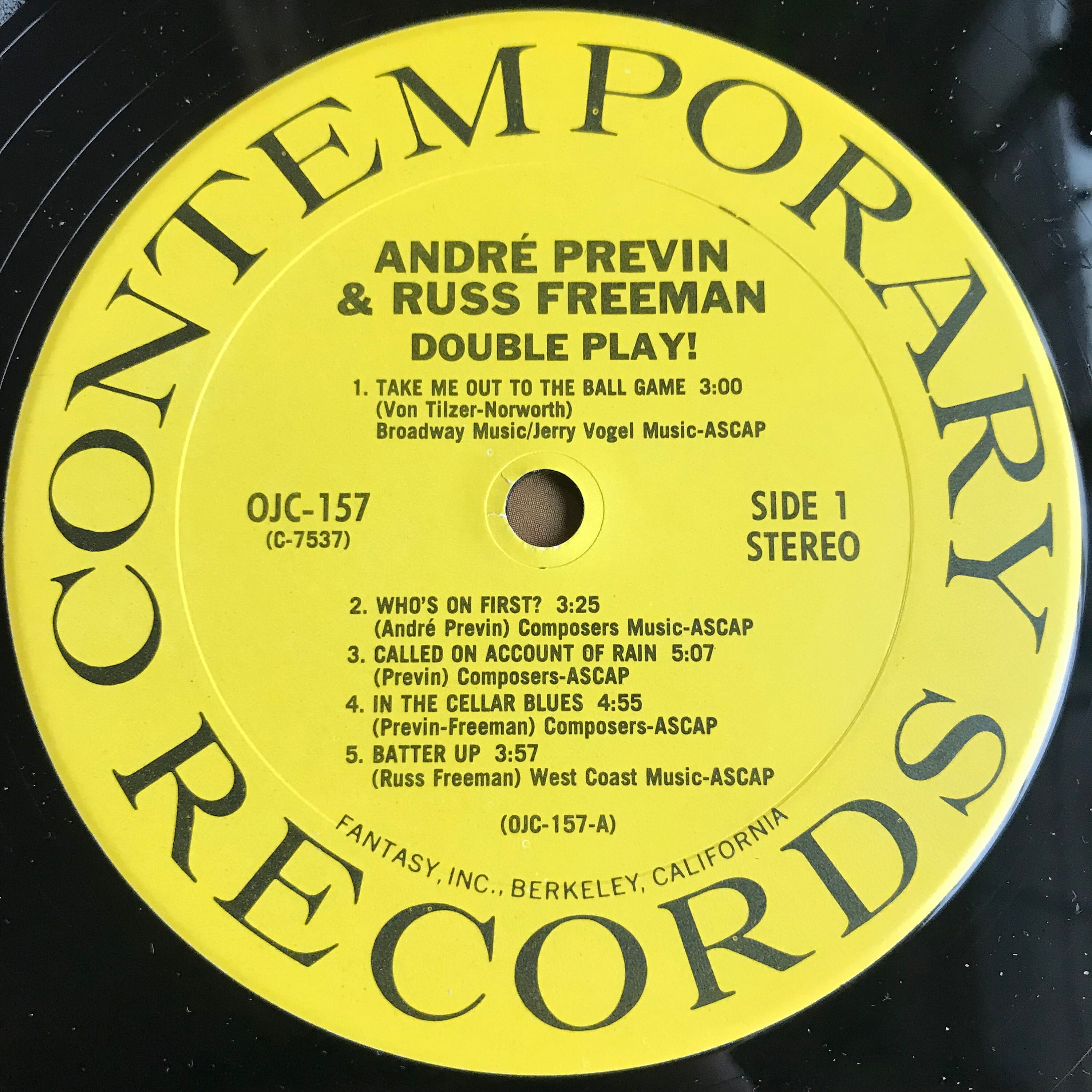 Andre Previn & Russ Freeman Double Play Vinyl LP Record 1984 