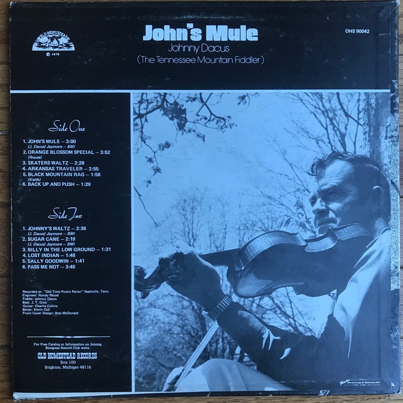 John Dacus Johns Mule Vinyl LP Record G image 2