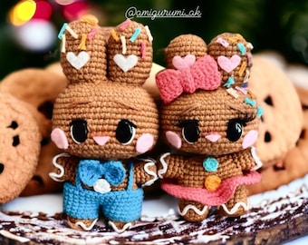 Patrón pdf español , galletitas jengibre , Amigurumi patrón