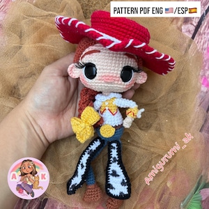 ENG/ ESP, PDF Berühmtes Cowgirl, Amigurumi-Anleitung