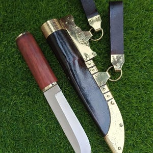 Viking seax , Medieval work knife Celtic Viking hardwood leather sheath Sax Style