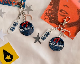 wishbone keychain inspired by conan gray, cute bag charm, concert accessory, fangirl gift ideas