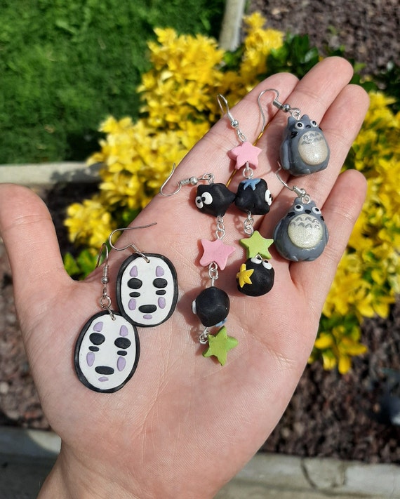 Studio Ghibli Earrings / Studio Ghibli/ Merch/ Totoro Earrings/ Soot  Sprite/ No Face/ My Neighbor Tortoro/ Kaonashi 